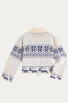 Fair Isle Zipper Up Sweater