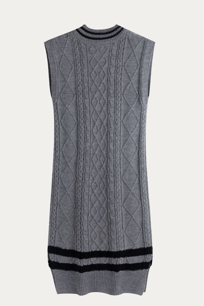 cable knit vest dress Cable-Knit Oversized Sweater Dress