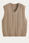 Tullia Round Neck Cable Knit Sweater Vest