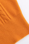 Orange Color Turtlneck Cable Knit Sweater