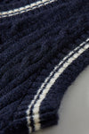 Sylvie Navy Cable Knit Sweater Vest