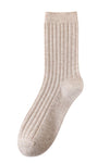 Rib Knit Wool Socks