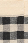 White and Black Plaid Cotton Socks