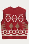 Vintage Aztec Button-Up Sweater Vest