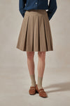 Emily Khaki Skirt Pleated 1