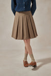 Emily Khaki Skirt Pleated 3