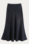 Jacqueline Navy Plaid Skirt