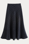 Jacqueline Navy Plaid Skirt