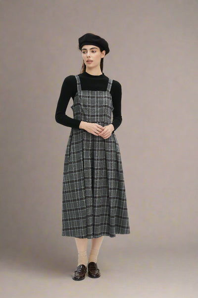 Adah Navy Plaid Dress