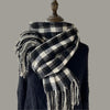 Plaid Scarf with Tassel