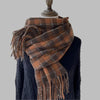 Plaid Scarf with Tassel