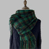 Plaid Scarf with Tassel