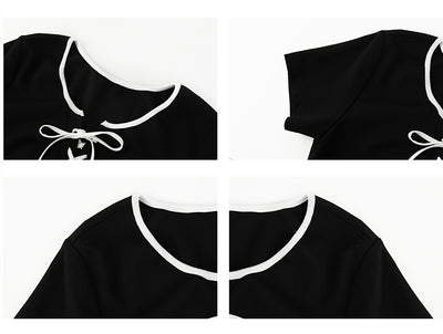 Cloe Black Short sleeve Tops