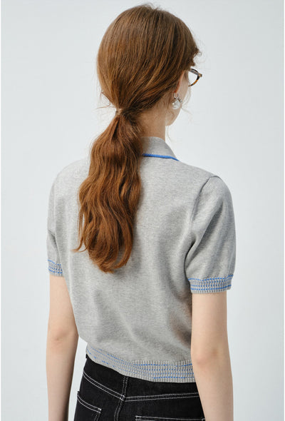 Geraldine Perter Pan Collar Knit Cardigan