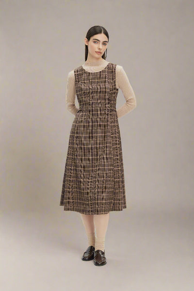 Veronica Pinafore Dress Plaid