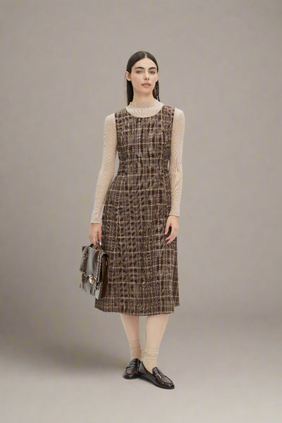Veronica Pinafore Dress Plaid