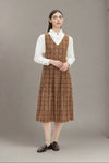 Rebekah Plaid Brown Dress