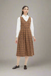 Rebekah Plaid Brown Dress