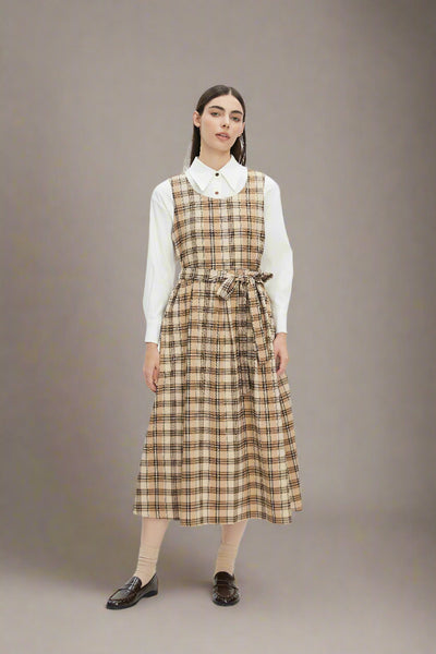 Geneva Plaid Drop Waist Dress