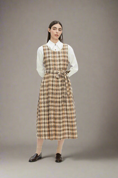Geneva Plaid Drop Waist Dress