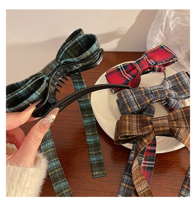 Plaid Hair Clips
