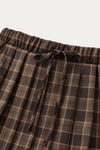 Belinda Pleated Brown Plaid Skirt