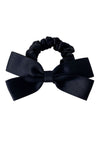 Satin Black Bow Hair Tie