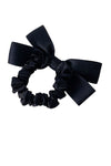 Satin Black Bow Hair Tie