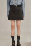 Damaris A-Line Gray Short Skirt