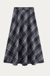 Sarah A-line Plaid Midi Skirt