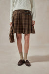 Angela Plaid Wool Mini Skirt - DAStyle