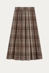 Angelina Plaid Pleated Midi Skirt - DAStyle