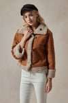 Anne Faux Suede Shearling Jacket - DAStyle