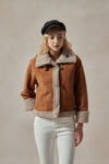 Anne Faux Suede Shearling Jacket - DAStyle