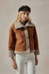 Anne Faux Suede Shearling Jacket - DAStyle