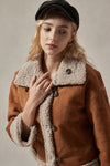 Anne Faux Suede Shearling Jacket - DAStyle