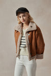 Anne Faux Suede Shearling Jacket - DAStyle