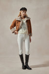 Anne Faux Suede Shearling Jacket - DAStyle