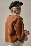 Anne Faux Suede Shearling Jacket - DAStyle