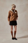 Beatrix Brown Suede Puffer Coat - DAStyle