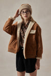 Beatrix Brown Suede Puffer Coat - DAStyle