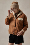 Beatrix Brown Suede Puffer Coat - DAStyle