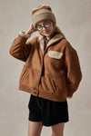 Beatrix Brown Suede Puffer Coat - DAStyle