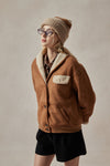 Beatrix Brown Suede Puffer Coat - DAStyle