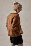 Beatrix Brown Suede Puffer Coat - DAStyle