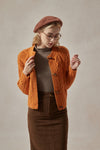 Betty Cable Knit Orange Cardigan - DAStyle