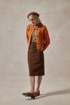 Betty Cable Knit Orange Cardigan - DAStyle