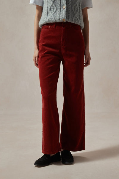 Billie Burgundy Corduroy Pant - DAStyle