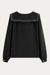 Mazarine Black Blouse with Bow