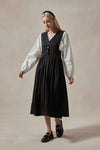 Eliana Black Pinafore Dress